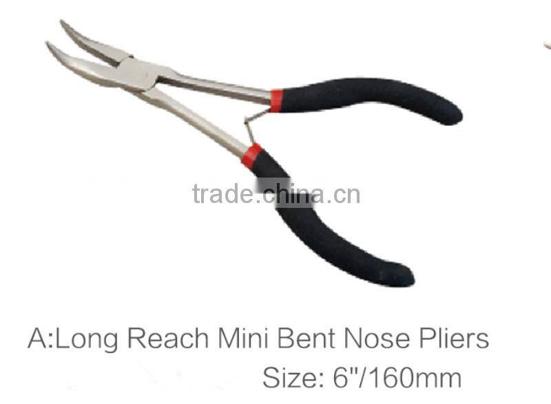 Long Reach Mini Bent Nose Pliers