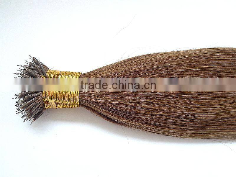 Double Drawn Nano Keratin Protein Hair Wholesale Brazilian Nano Ring Hair Extensions