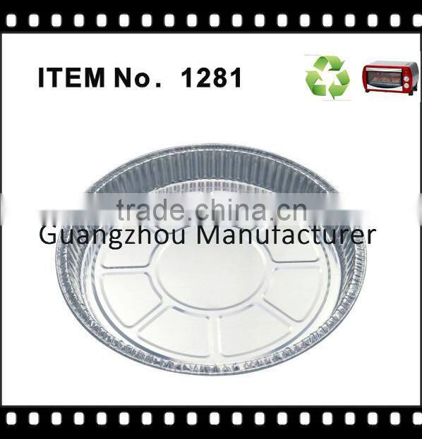 food use 8 inch aluminum foil round full curl pizza pan
