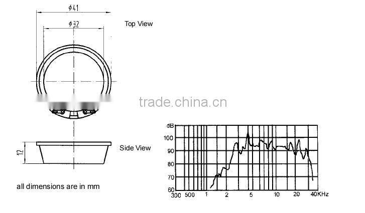 FBD4012 41mm 30v 22KHz 80dB Ultrasonic transducer buzzer (FBELE)