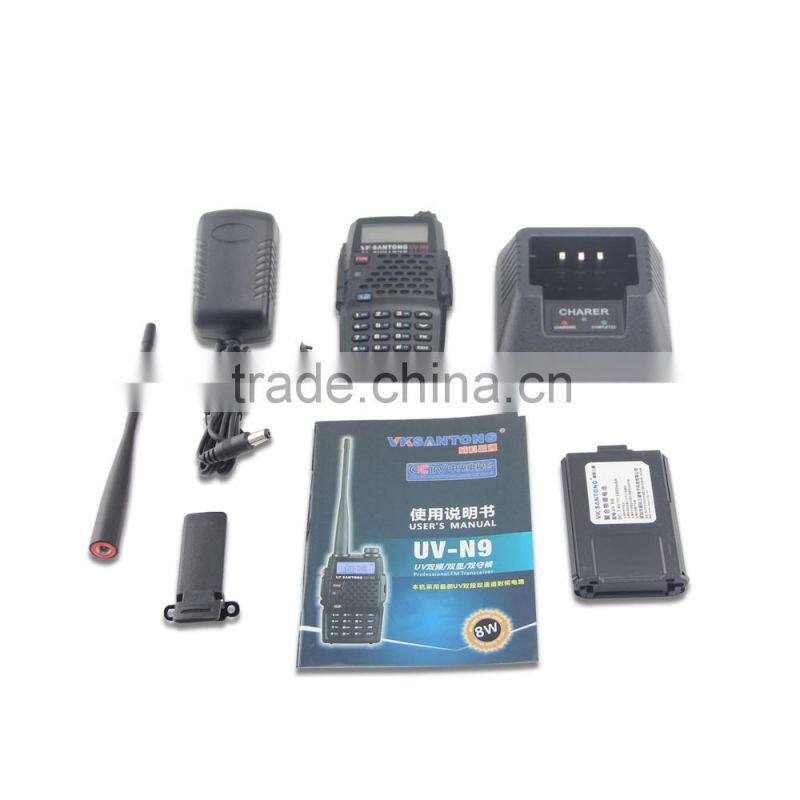 UV dual band transceiver walkie talkie radio uv-n9 for cctv radio interphone