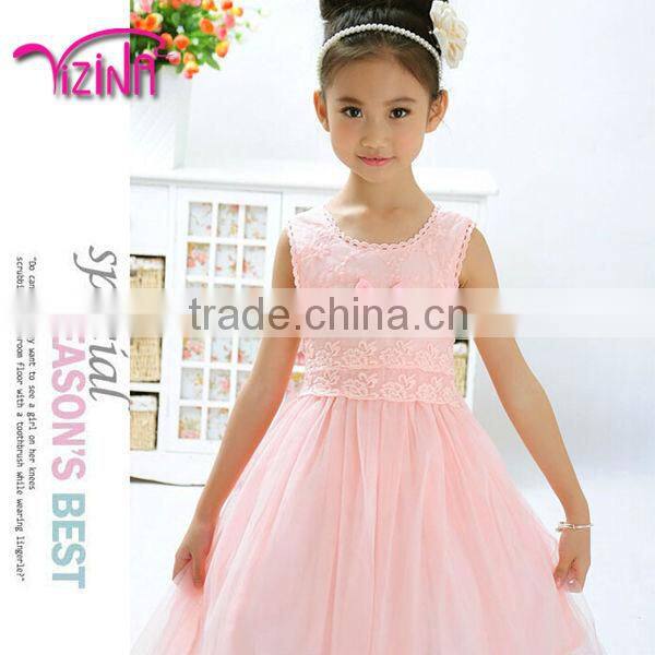 Fshion young little queen flower girl net dress