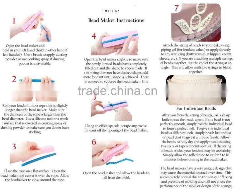 Silicone Fondant Bead Mold, Lace Border cake decorate mould