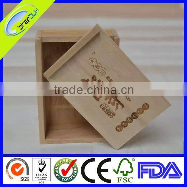 sliding unfinished wood box pine wood box
