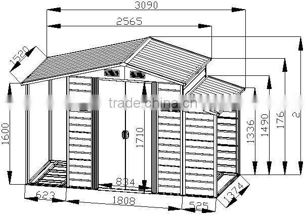 Newest Steel shed for tool garden metal shed DIY Shelter