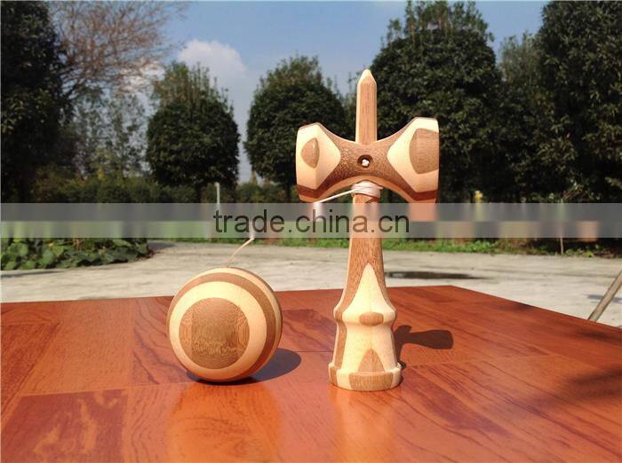 Factory custom natural bamboo kendama