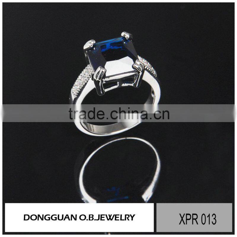 Fashionable 925 sterling silver ring jewelry, big size zircon jewelry