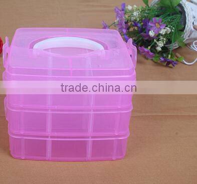 27.6X16.5X5.6cm In Stock Rectangle Useful 15 Grid Plastic Adjustable Jewelry Organizer Box Storage Container Case