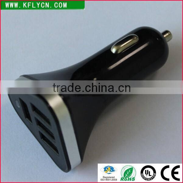 5A Electric 4 port dual usb car charger for iphone ipad and Android phone