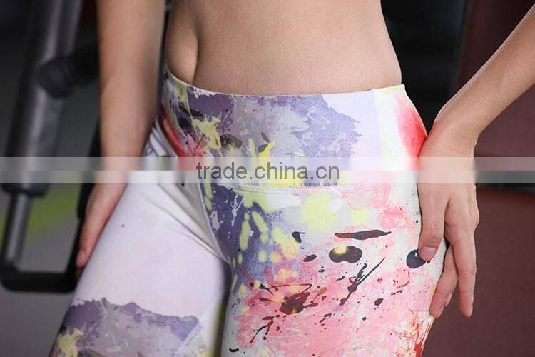 Women Six Moves Gym Workout Printed Yoga Pants