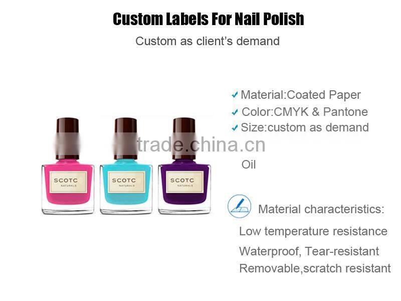 Small Size Stickers Custom Labels For Nail Polish With LOGO Printing