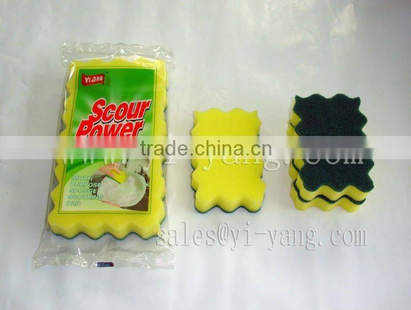 scouring pad of sponge (kitchen sponge)