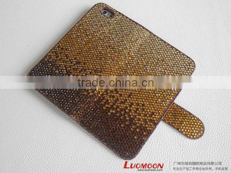 High Quality Diamond Leather Mobile Phone Case for iPhone 6 phone 6 plus