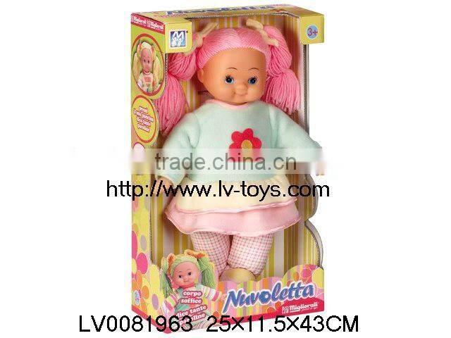 New 14 Inch plastic baby product with sound China manufacture for kid play with EN71/EN62115/6P/EMC/ROHS2.0/AZO