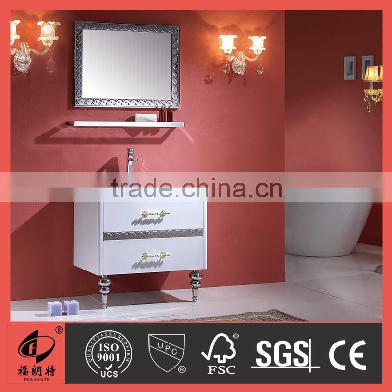 304# 2016 New Arrived stainless steel classic bathroom vanity T-6602