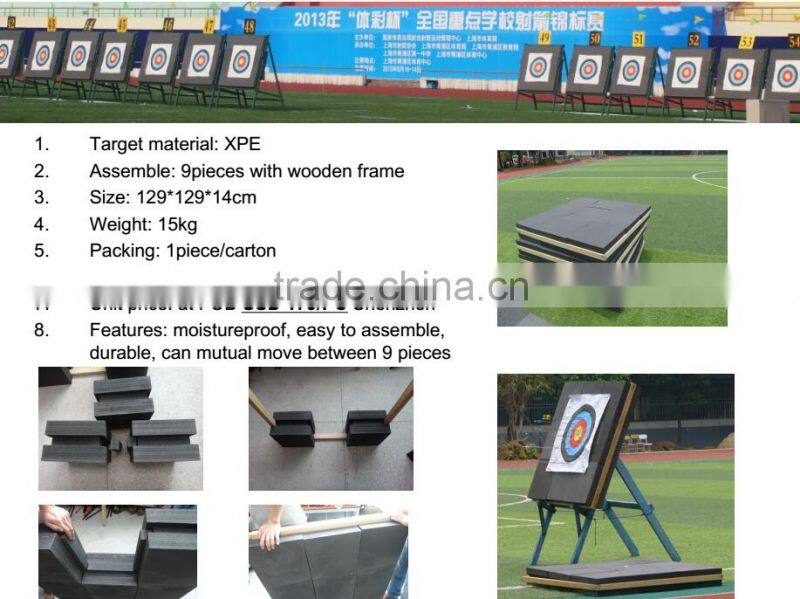 9 block style domino shooting archery target