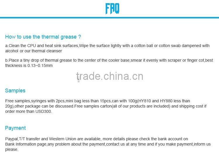 Low Thermal Impendance High Performance Nano Thermal Paste/Grease/Compound applying in CPU/GPU/Electronic Components,Electrical