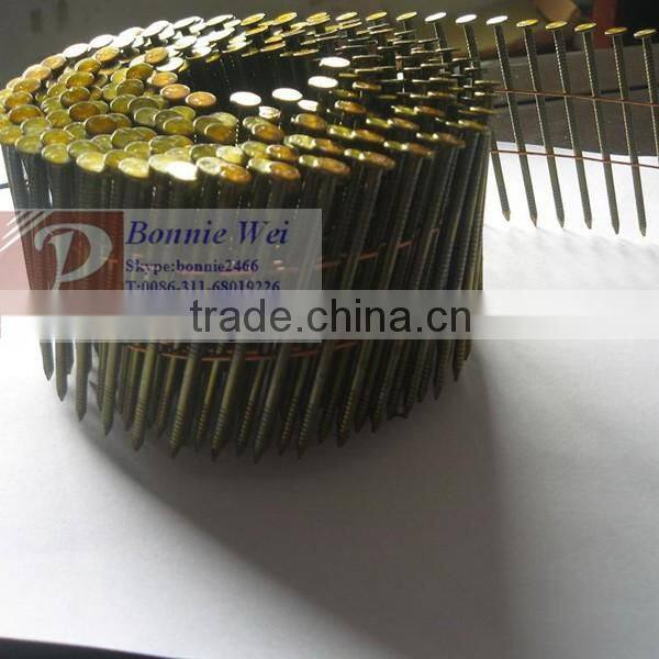 Smooth shank Coil roofing nail