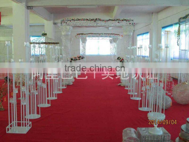 Wholesale crystal bead hanging and metal money box for wedding centerpieces