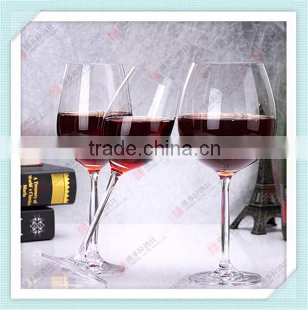 High quality thick stem wine glass china factory hand made wine glass cup with good price