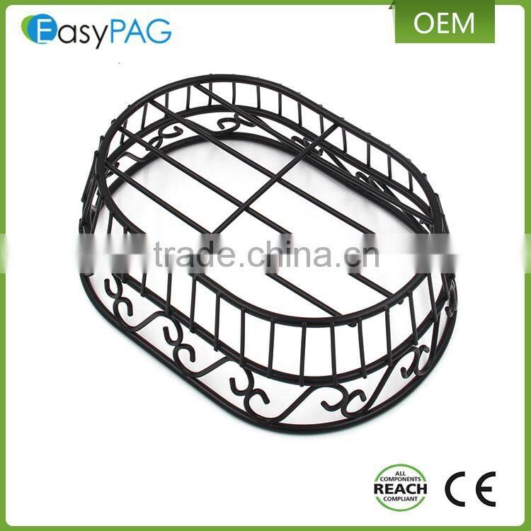 Factory manufacture scroll shape metal wire home kitchen bread basket