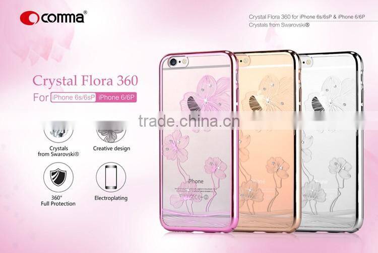 360 Degree Full Protective Case Original Crystal Hard PC Case Cover For iPhone 6/6s Plus