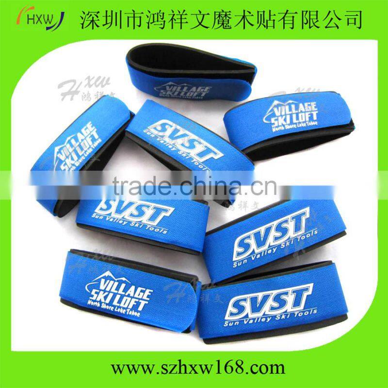 50*450mm Gold printed ski straps/Alpine ski bindings