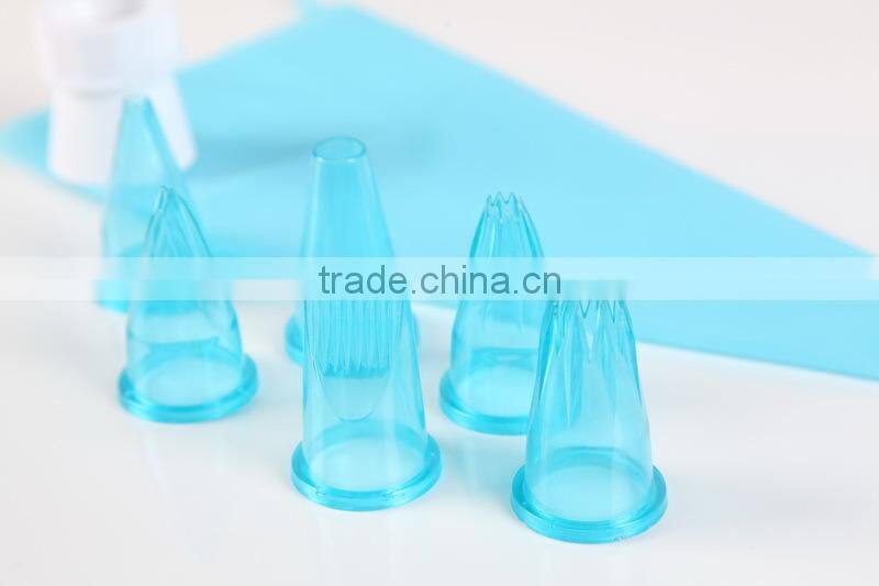 6 pcs plastic nozzles with silicone bag cake decorating Fondant Toolsicing sets