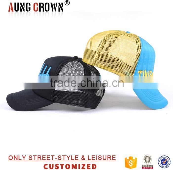 3D embroidery custom snapback mesh trucker cap and hat