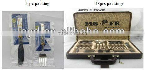Plastic handle stainless steel cutlery set