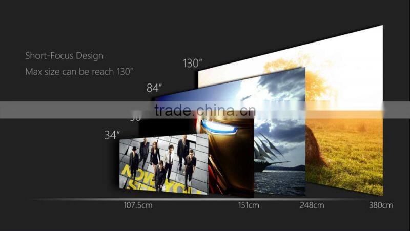 In stock!! 1200Lumens 800*480 Newest Micro WIFI 2.4G Laser HDMI Projector UC46