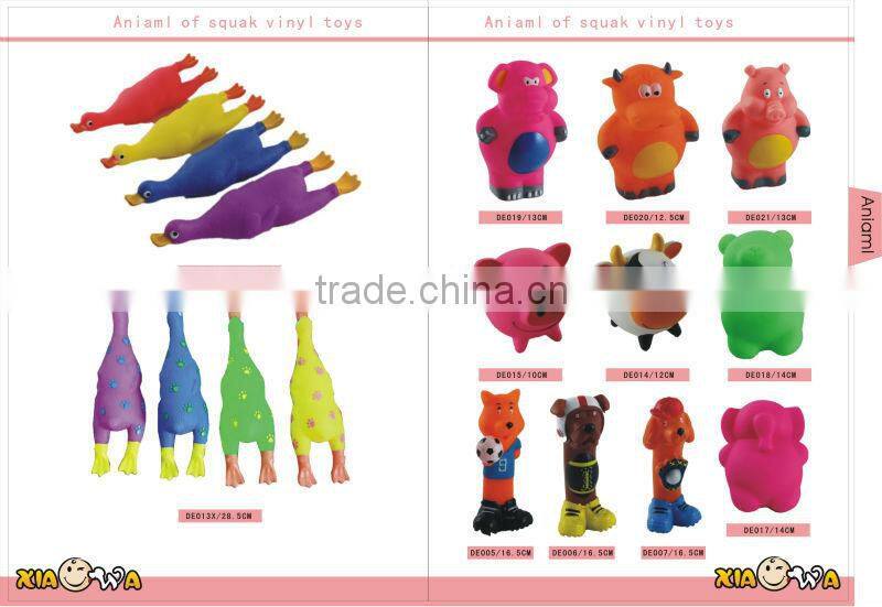 2014 Vinyl Elephant squeaky toys for dog, colors available