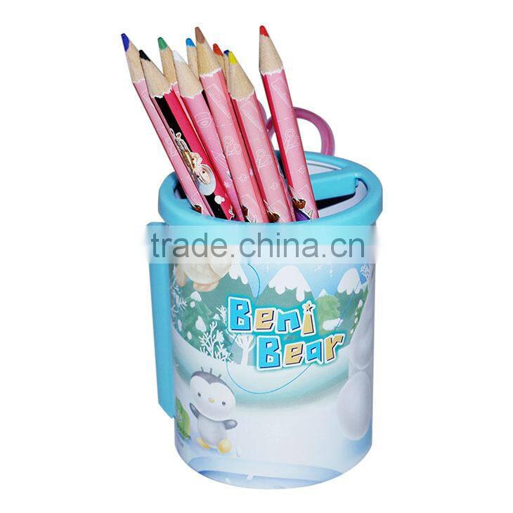 Beni Bear design Tinplate and PP pen holders