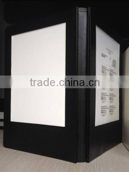 insert size 8*11inch led backlit menu for restaurant