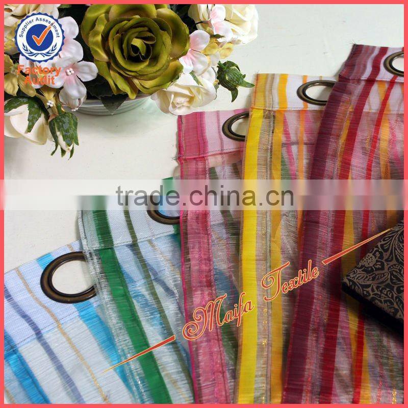 Latest curtain designs 2015 Stripe Sheer Curtain Valance Designs For Living Room