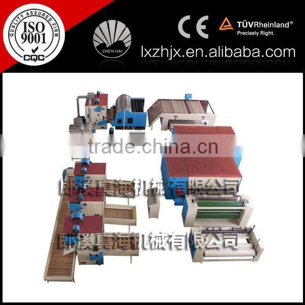 WJM series nonwoven waddings line, non woven polyester fiber wading production line, bedding line