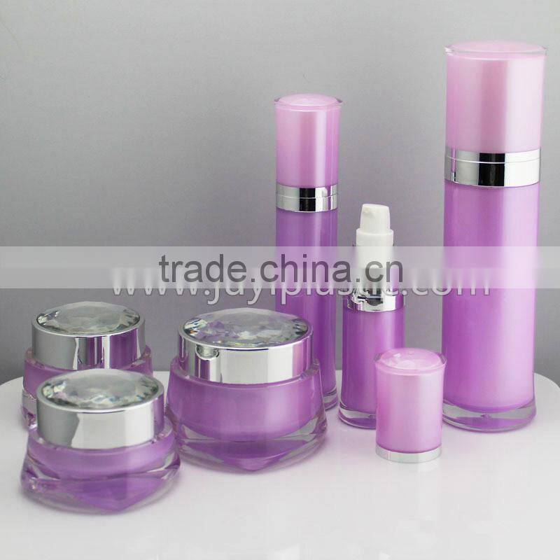 silver square acrylic cosmetic bottles container