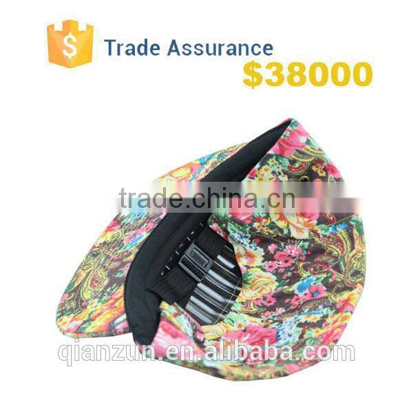 2015 Hot Sale Hip Hop 5 Panel Cap Camp Cap Women and Men Floral Blank Snapback Hat
