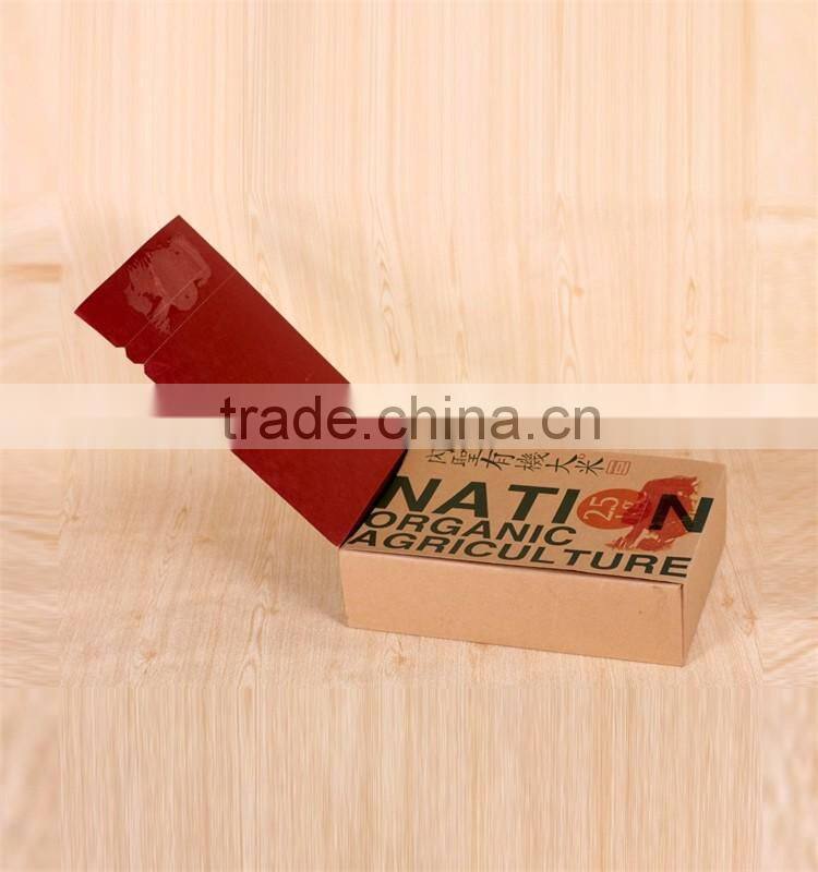 Customized good quality brown paper food packaging box