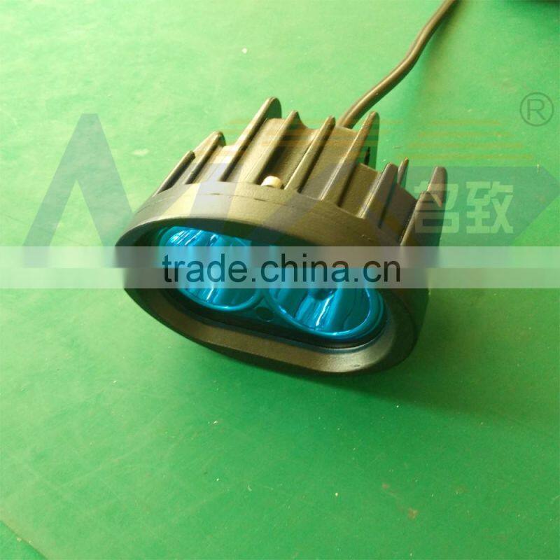 MZ LED Headlights 20W CRE E Blue LED Work Lights die cast housing off road lamp motorbike car lights IP67 RoHS CE China factory