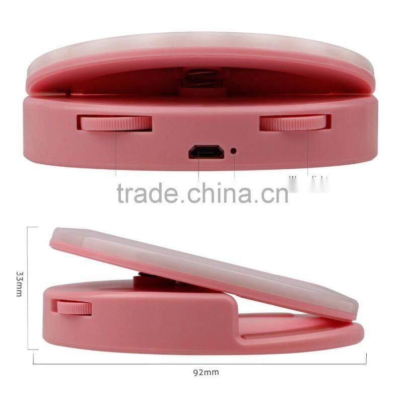 For iPhone Samsung Cellphone Fill Light Selfie Ring Light with 250mAh built in battery