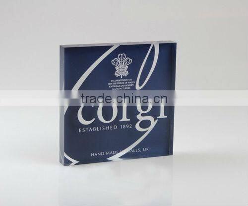bespoke acrylic block with round corners
