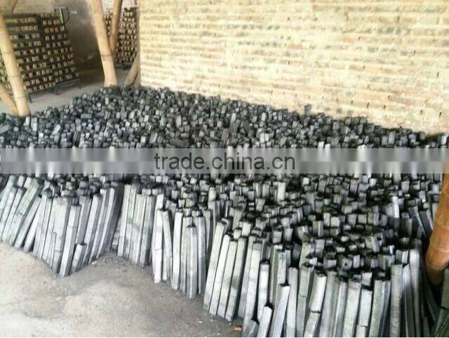Square shape black type natural sawdust briquette charcoal