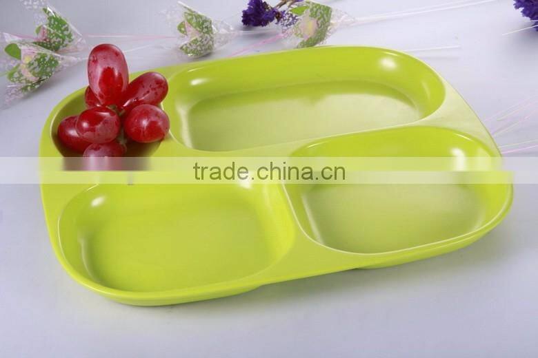 Simply Style 4 Compartments Snack Tray/melamine Dinner Plate for children, melamine dinner plates for dinning room