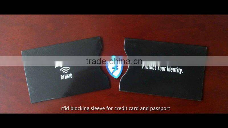 RFID Blocking Sleeves For Smart Card Credit Card