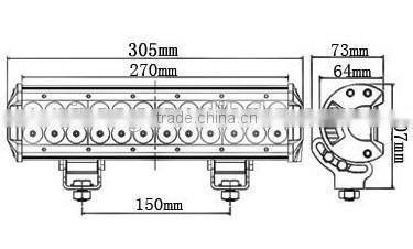 54w 9inch combo beam offroad led light bar