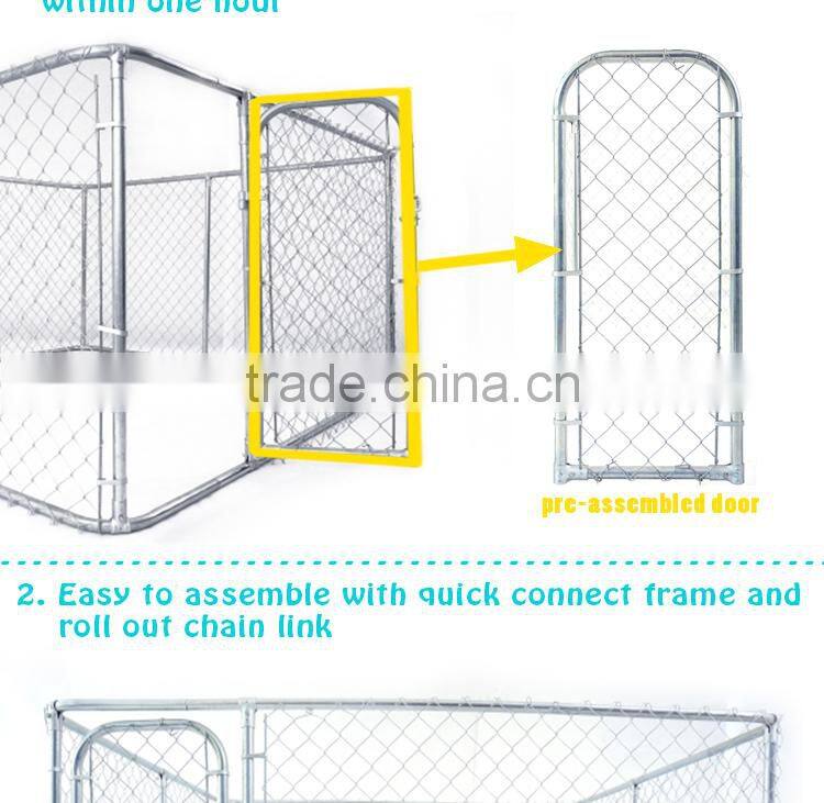 10x10x6 foot classic galvanized large outdoor dog fence dog kennel