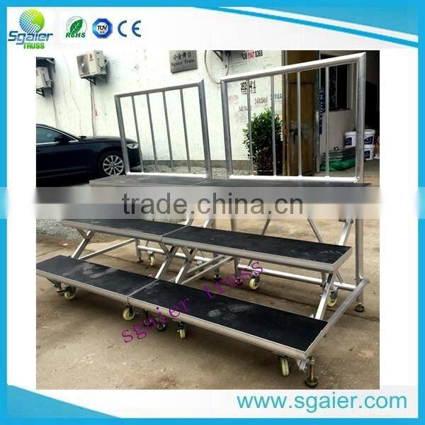 China supplier mobile portable stage platform choral risers for sale