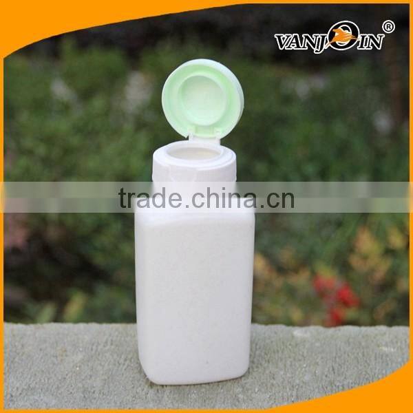 Custom Logo Nature White Rectangular HDPE Pill Bottles with Flip Cap 190cc