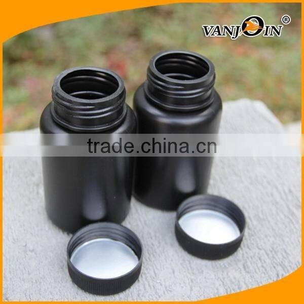 Child Resistant Black Vitamin Capsules Bottles